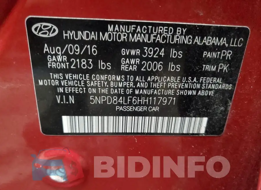 5NPD84LF6HH117971 Photo# 12