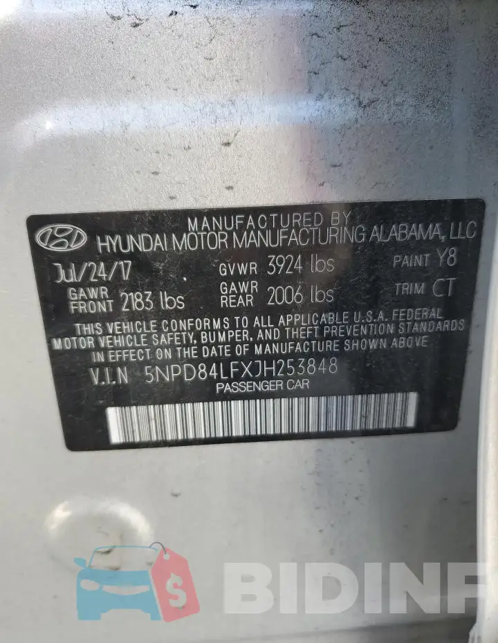 5NPD84LFXJH253848 Photo# 12