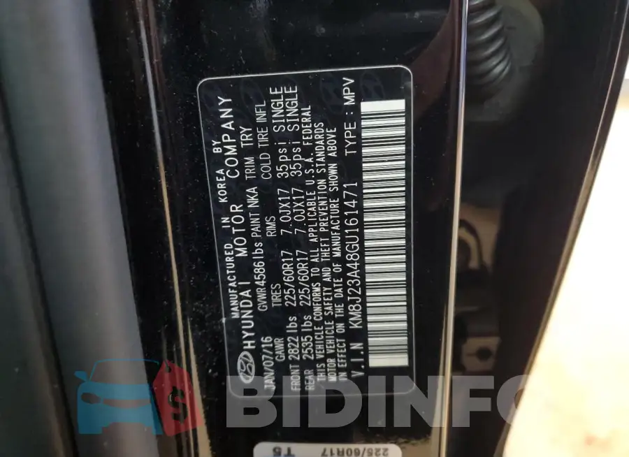 KM8J23A48GU161471 Photo# 13
