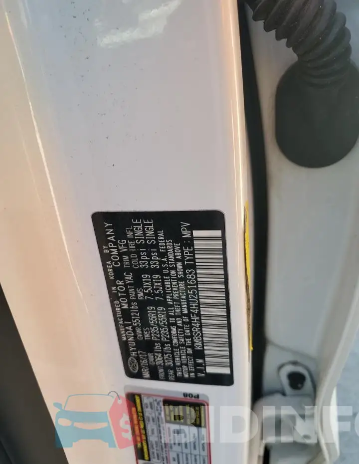 KM8SR4HF4HU251683 Photo# 12