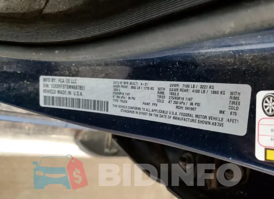 1C6SRFBT6MN687851 Photo# 12