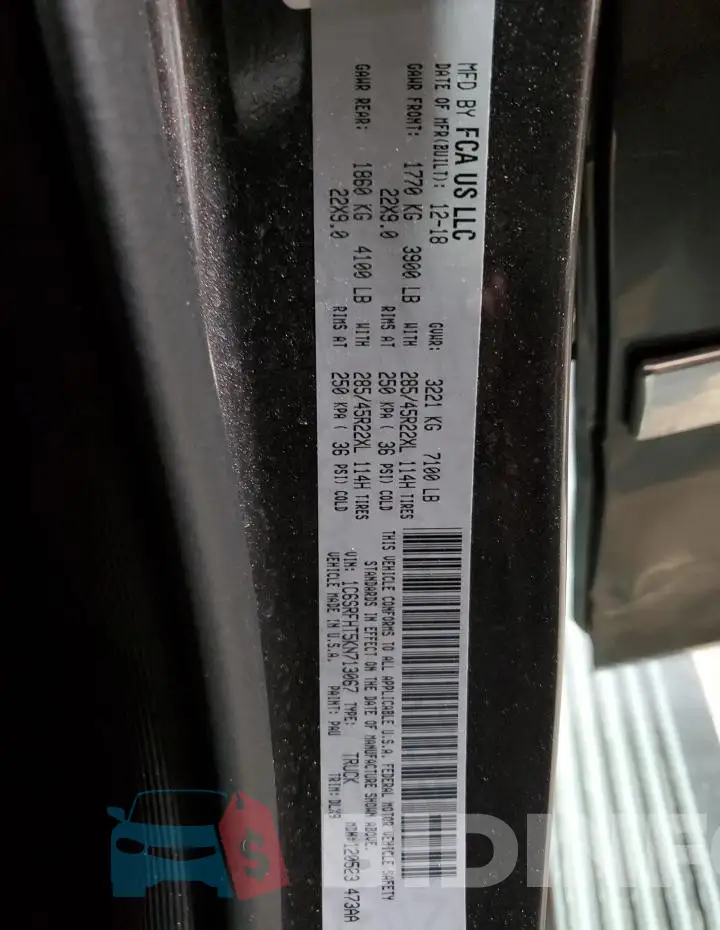 1C6SRFHT5KN713067 Photo# 12