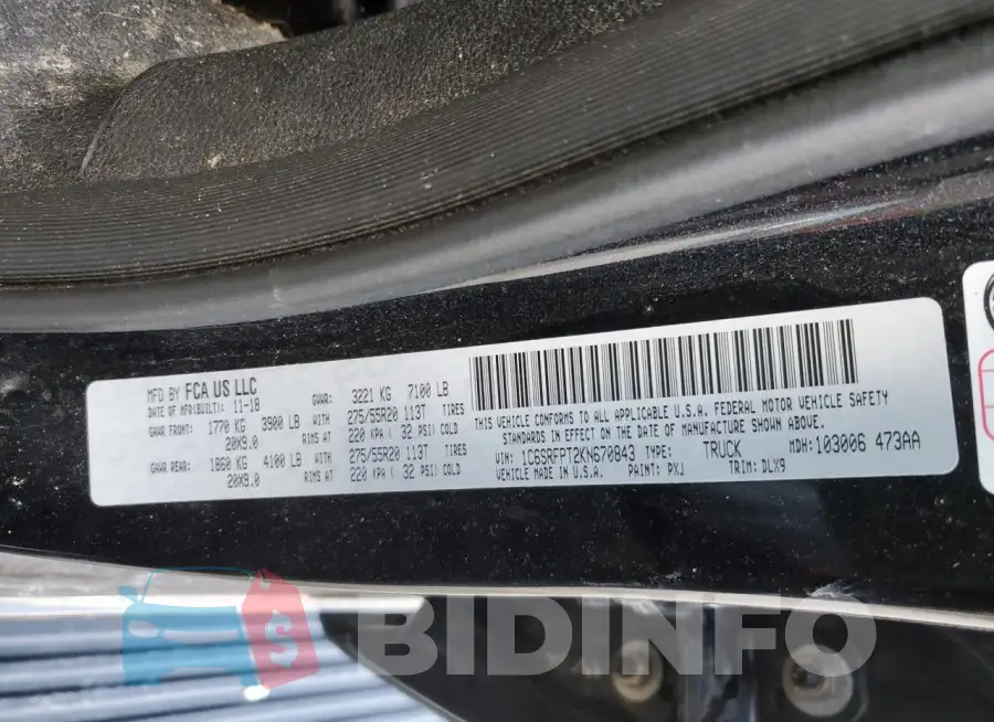 1C6SRFPT2KN670843 Photo# 13