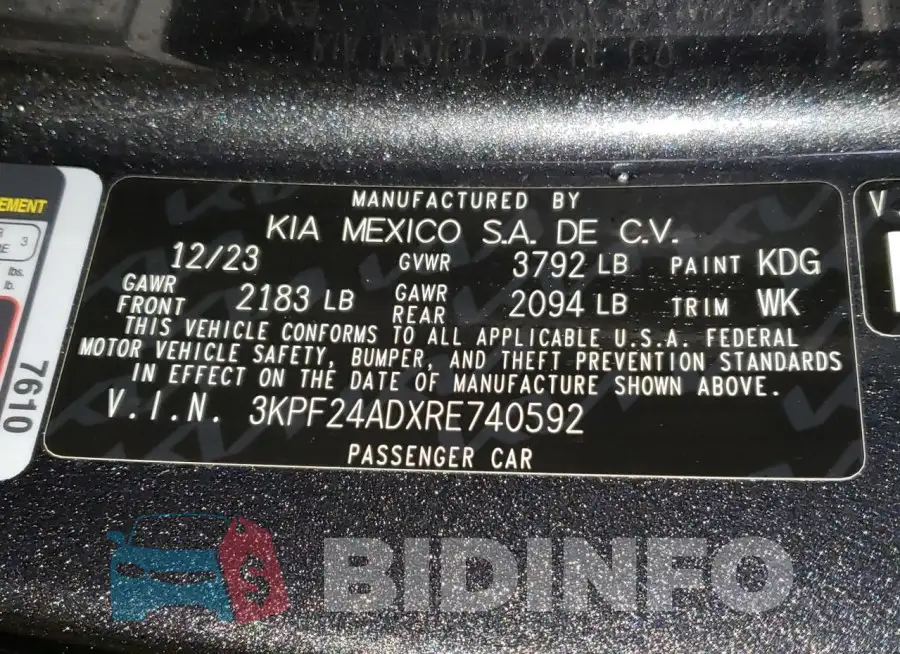 3KPF24ADXRE740592 Photo# 12