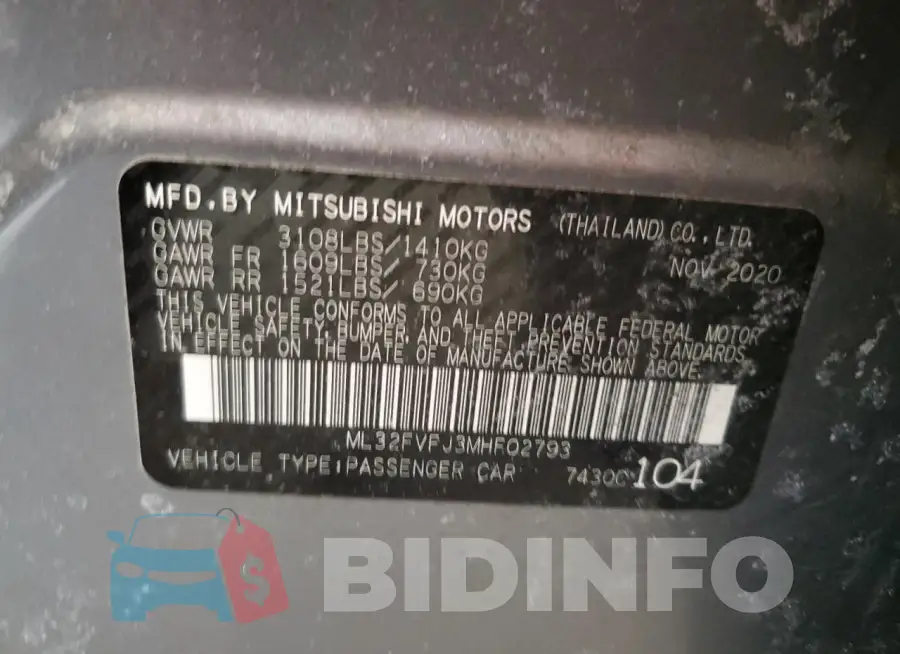 ML32FVFJ3MHF02793 Photo# 12