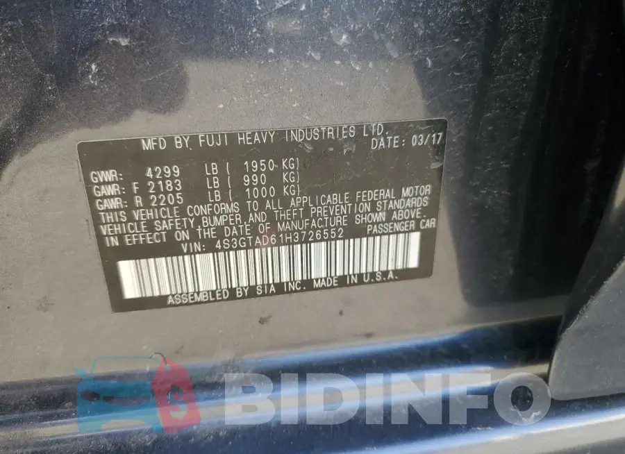 4S3GTAD61H3726552 Photo# 12
