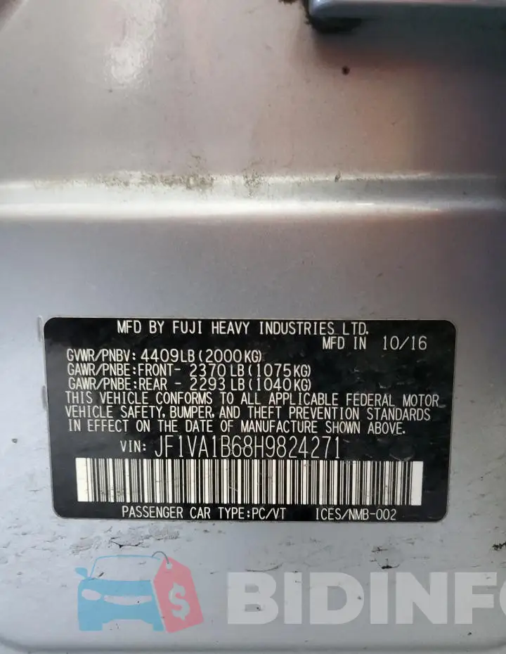 JF1VA1B68H9824271 Photo# 13