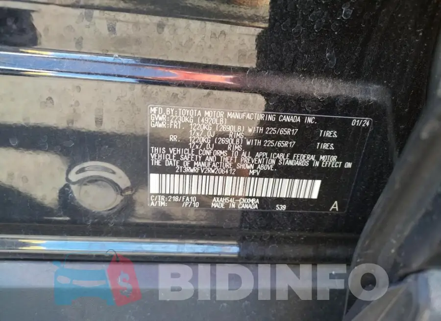 2T3RWRFV2RW206412 Photo# 13