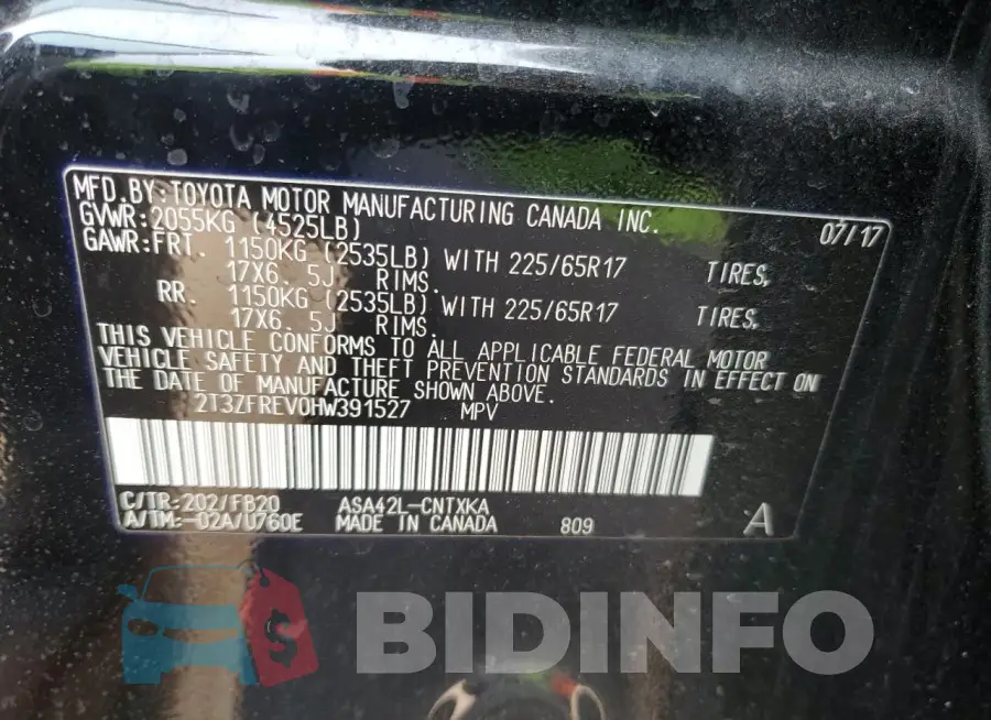2T3ZFREV0HW391527 Photo# 13