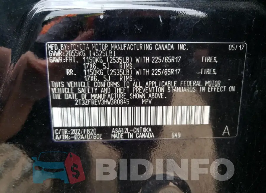2T3ZFREV3HW380845 Photo# 13