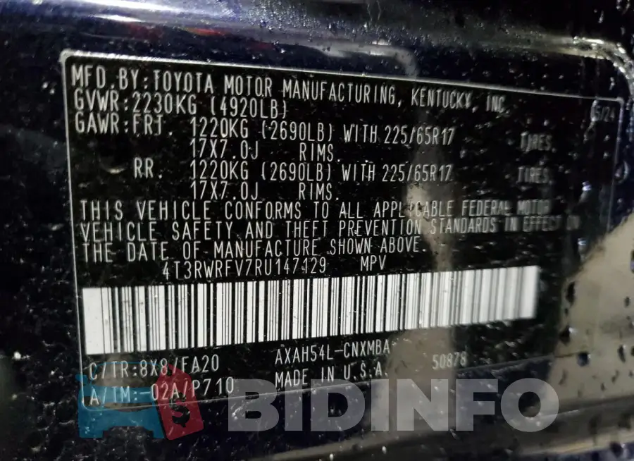 4T3RWRFV7RU147129 Photo# 13