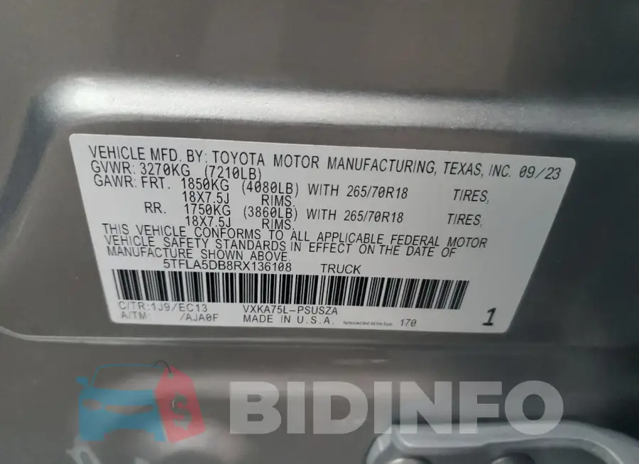 5TFLA5DB8RX136108 Photo# 12
