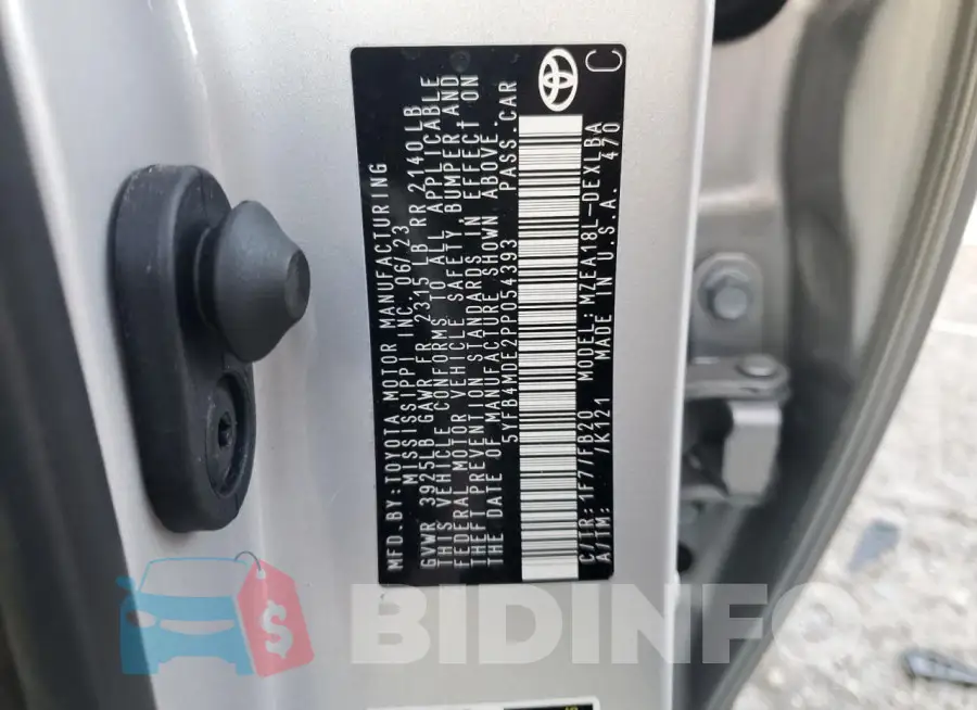 5YFB4MDE2PP054393 Photo# 12