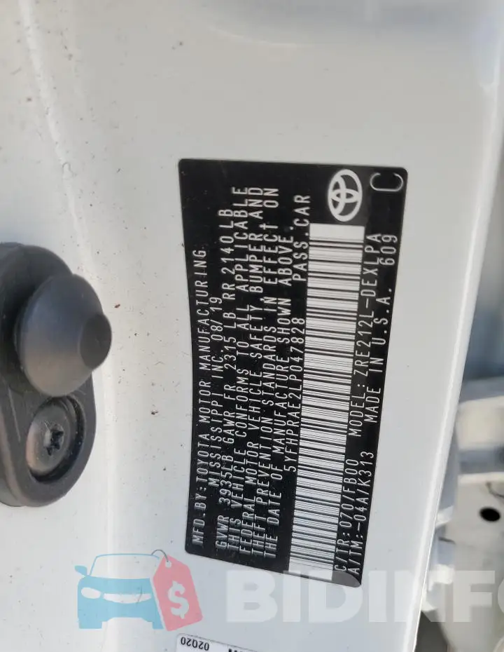 5YFHPRAE2LP047828 Photo# 12