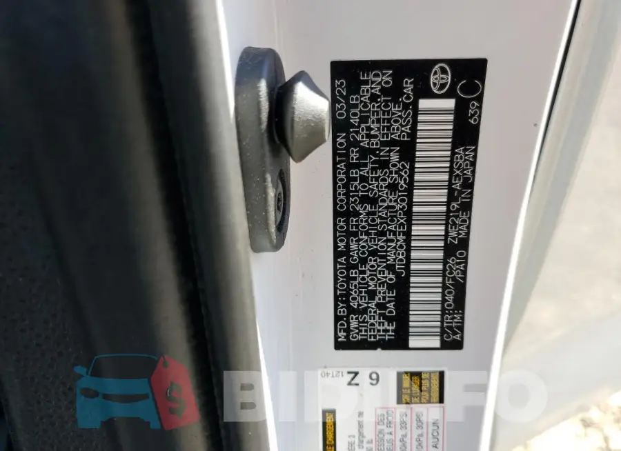 JTDBCMFEXP3019562 Photo# 12
