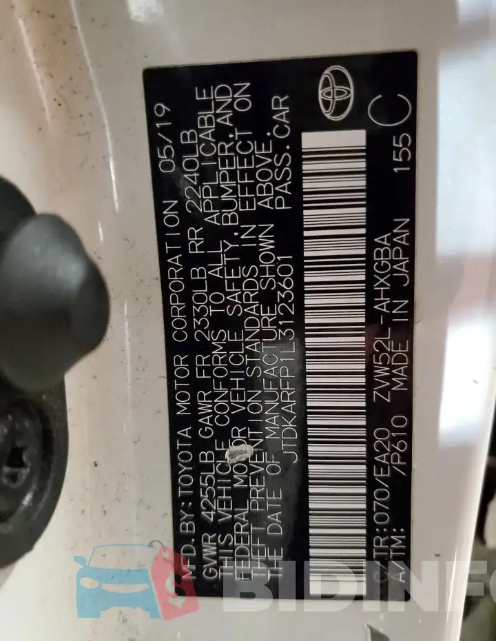 JTDKARFP1L3123601 Photo# 12