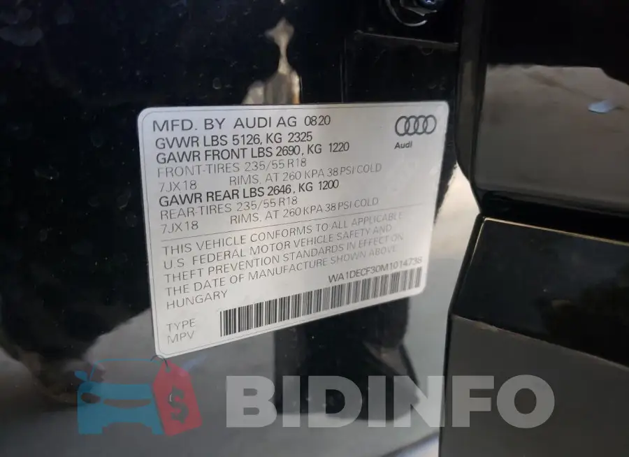 WA1DECF30M1014738 Photo# 12