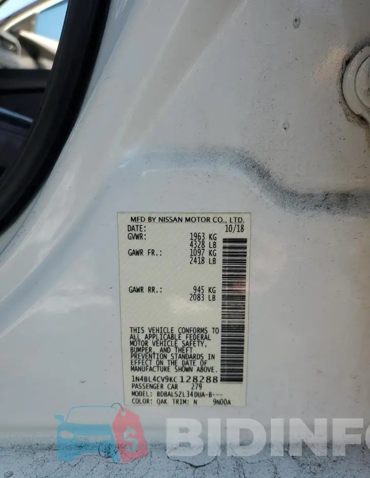 1N4BL4CV9KC128288 Photo# 12