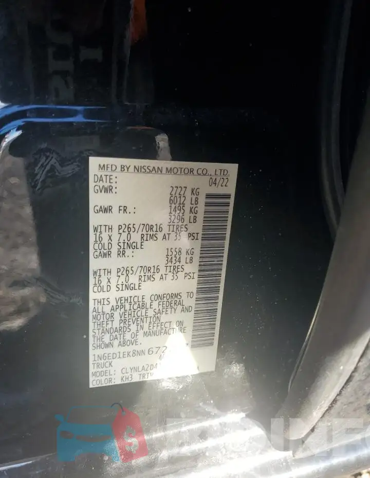 1N6ED1EK8NN672227 Photo# 12