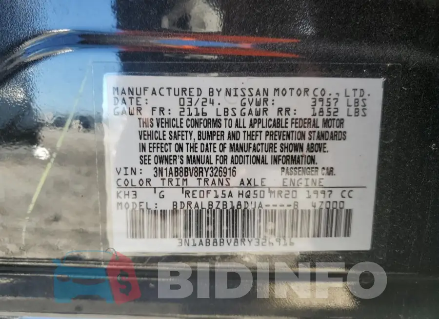 3N1AB8BV8RY326916 Photo# 12