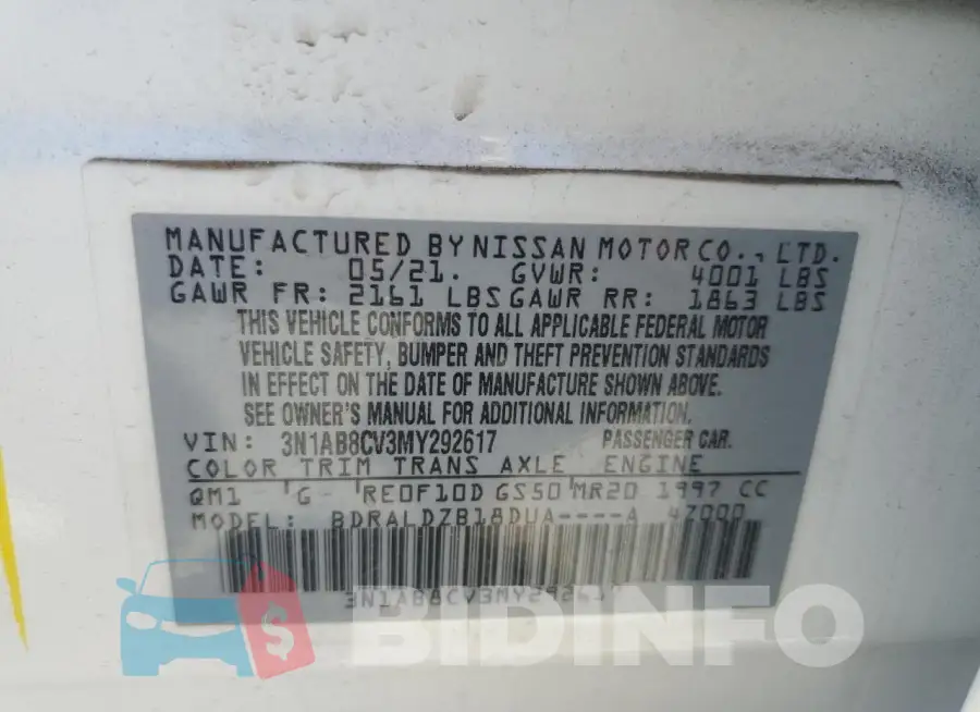 3N1AB8CV3MY292617 Photo# 12