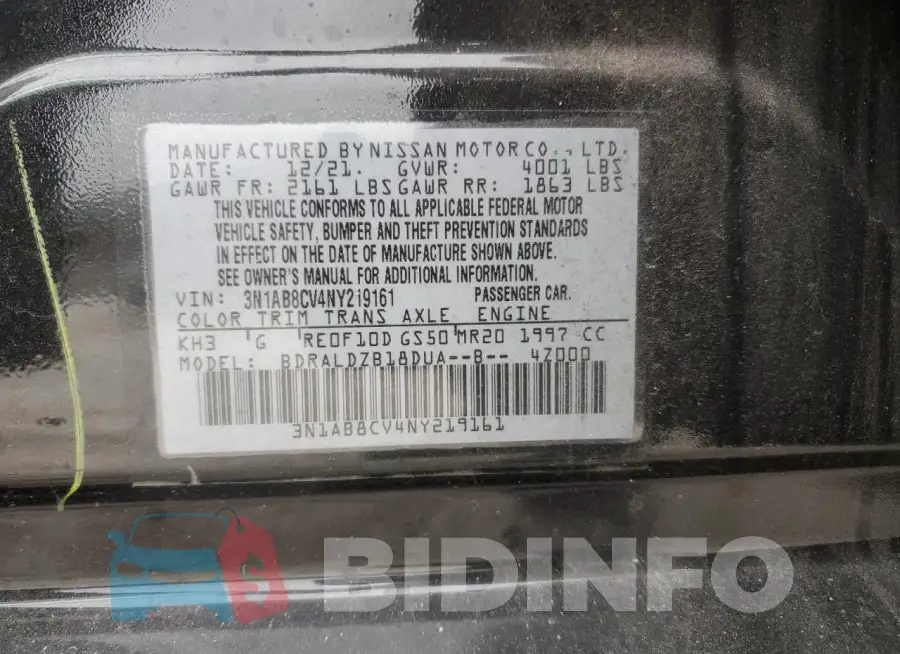 3N1AB8CV4NY219161 Photo# 12