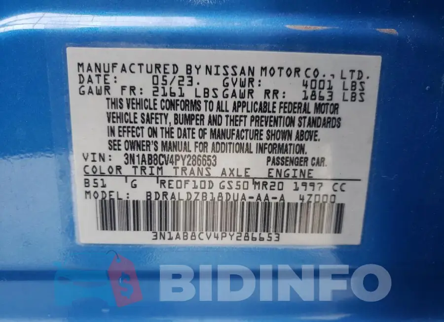 3N1AB8CV4PY286653 Photo# 12