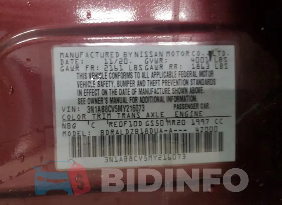 3N1AB8CV5MY216073 Photo# 12