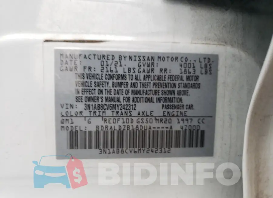 3N1AB8CV6MY242312 Photo# 12