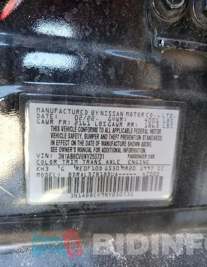 3N1AB8CV9NY250731 Photo# 12