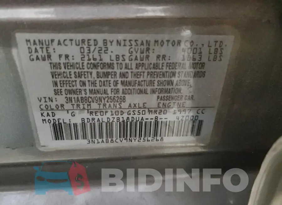 3N1AB8CV9NY256268 Photo# 12