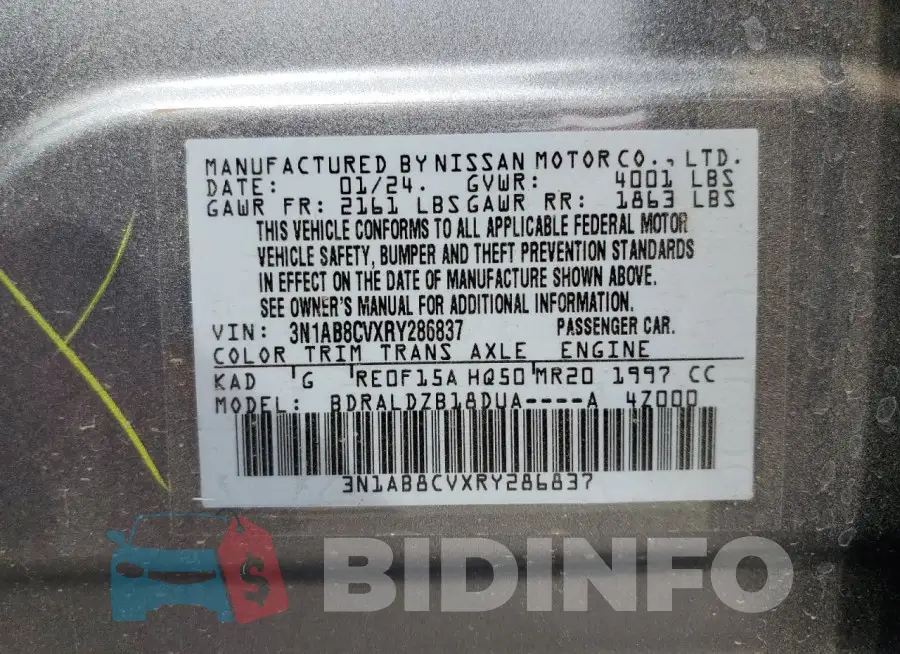 3N1AB8CVXRY286837 Photo# 12