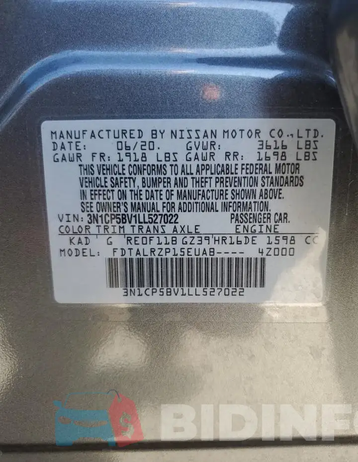 3N1CP5BV1LL527022 Photo# 12
