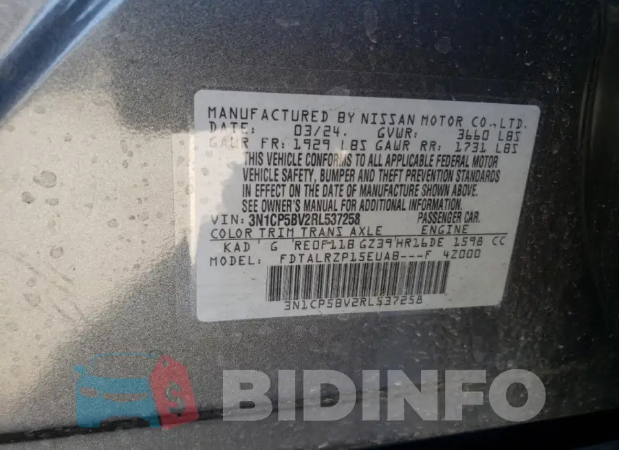 3N1CP5BV2RL537258 Photo# 12