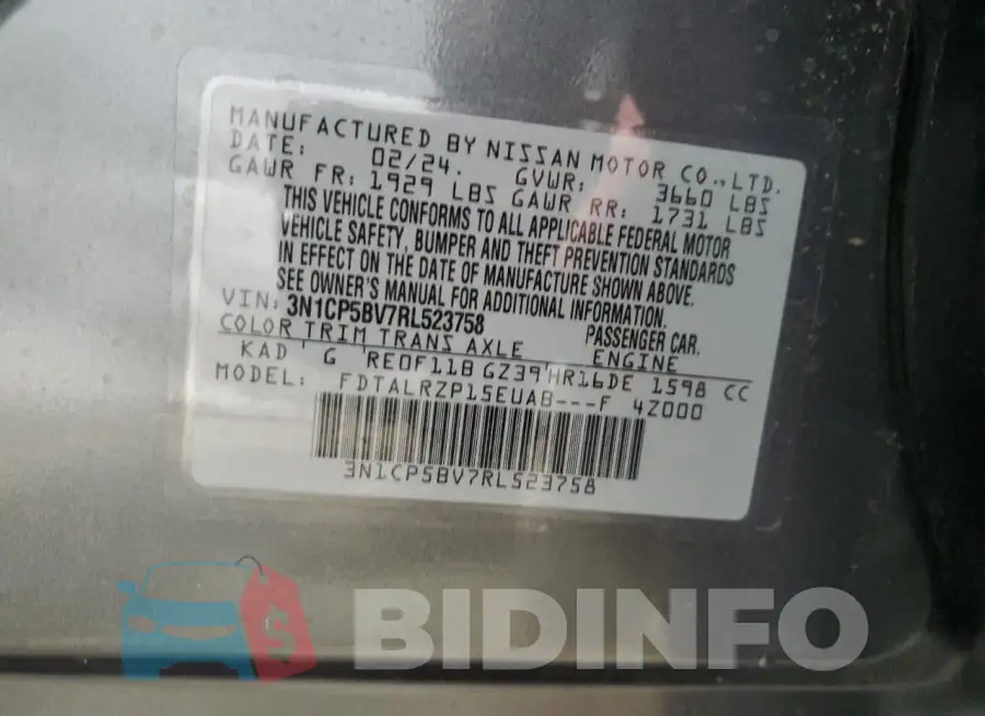 3N1CP5BV7RL523758 Photo# 13