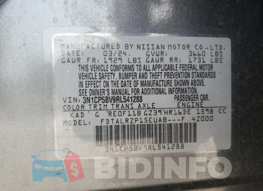 3N1CP5BV9RL541288 Photo# 14