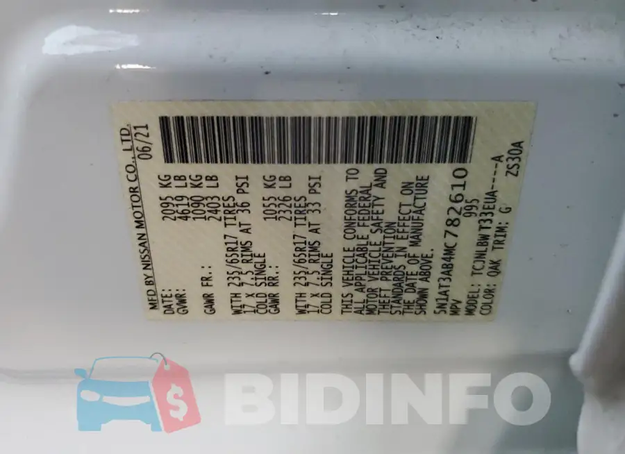5N1AT3AB4MC782610 Photo# 13