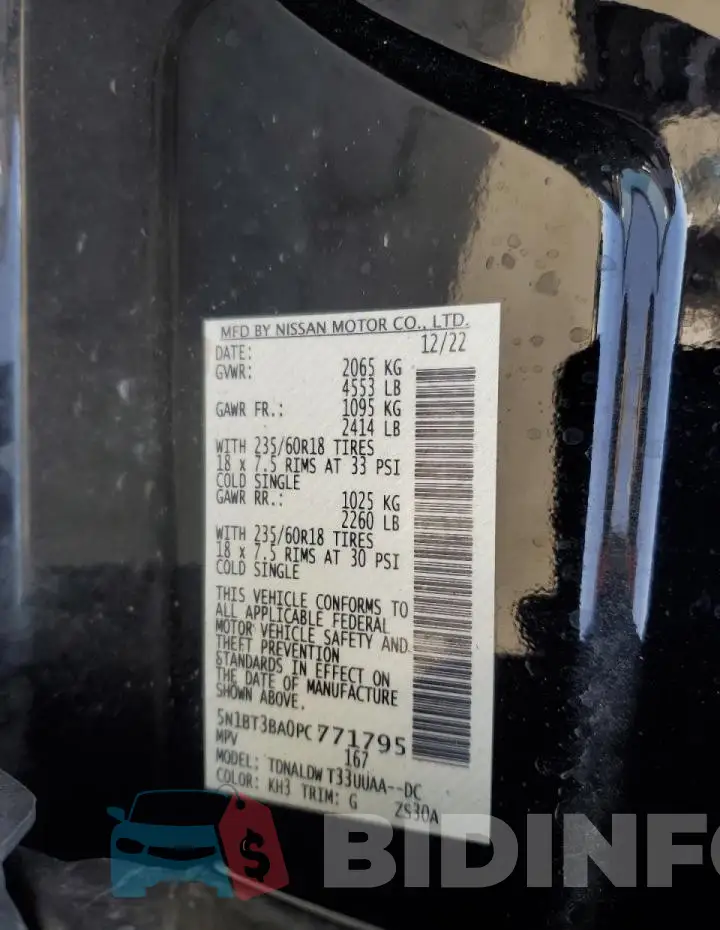 5N1BT3BA0PC771795 Photo# 12