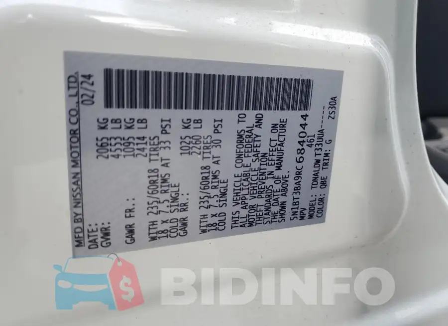 5N1BT3BA9RC684044 Photo# 13
