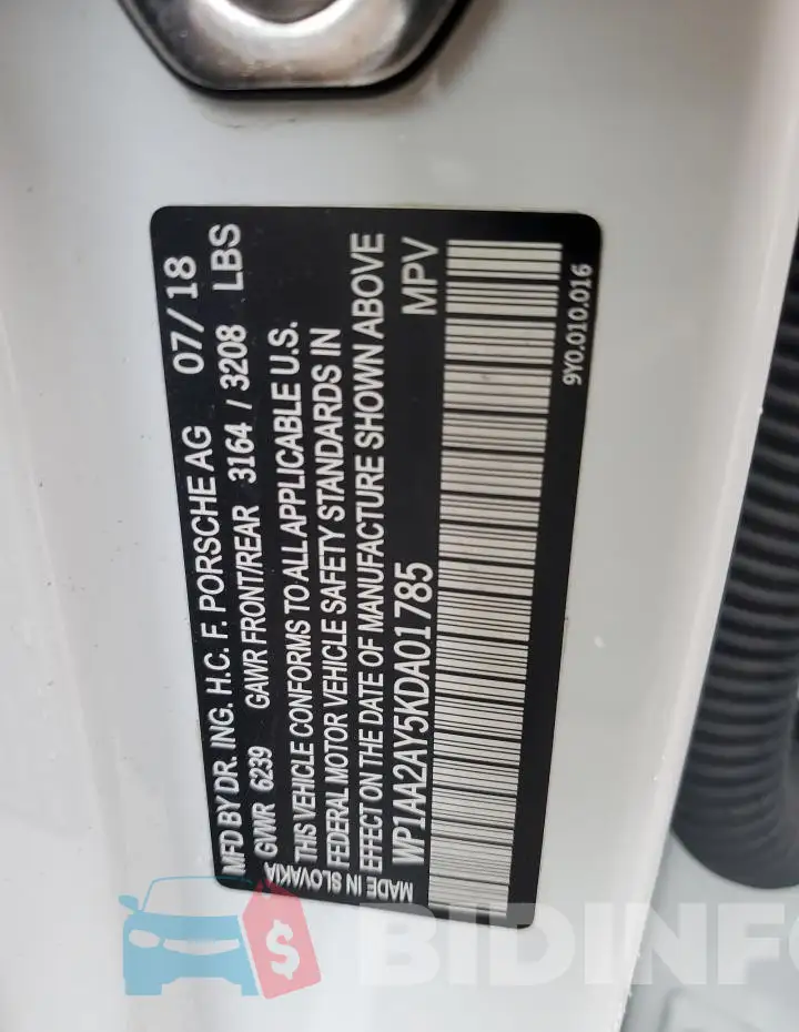 WP1AA2AY5KDA01785 Photo# 13