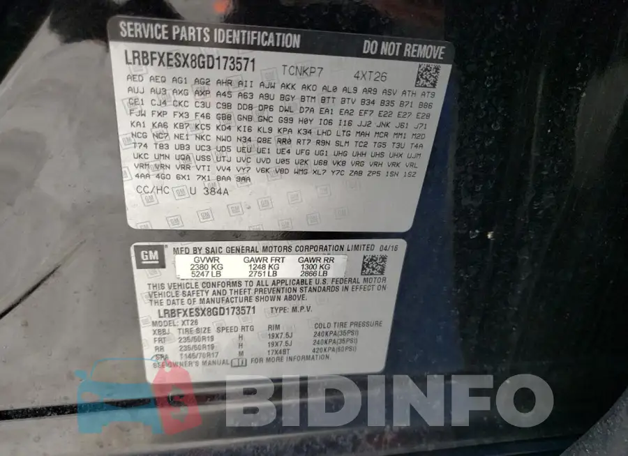 LRBFXESX8GD173571 Photo# 12