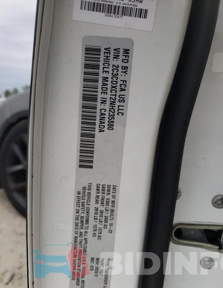 2C3CDXCT2NH235880 Photo# 12