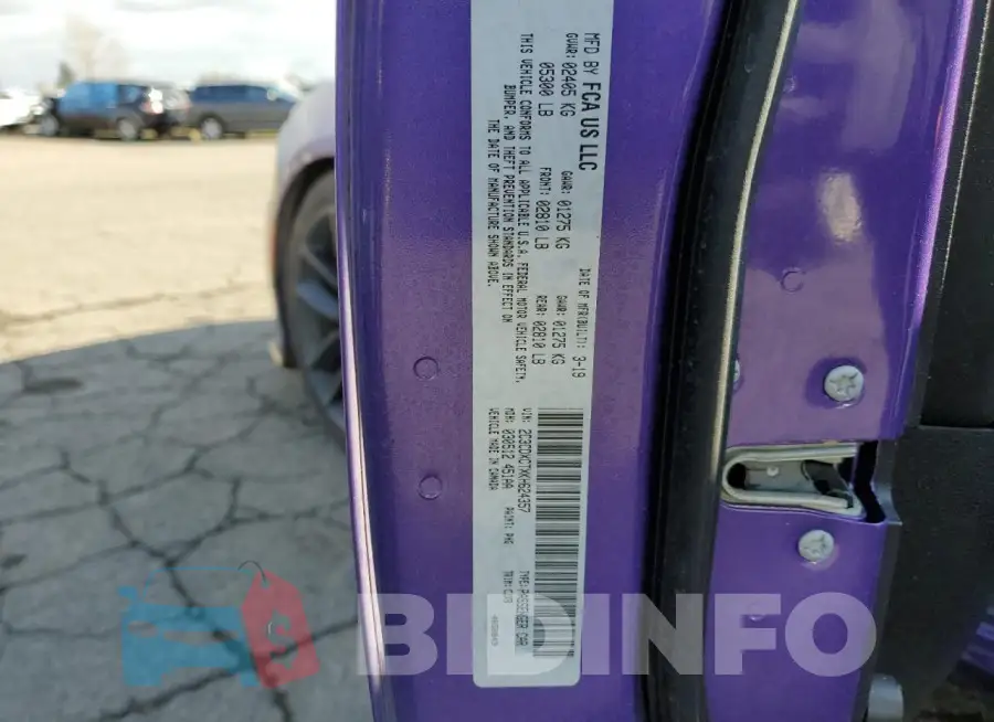 2C3CDXCTXKH624357 Photo# 12