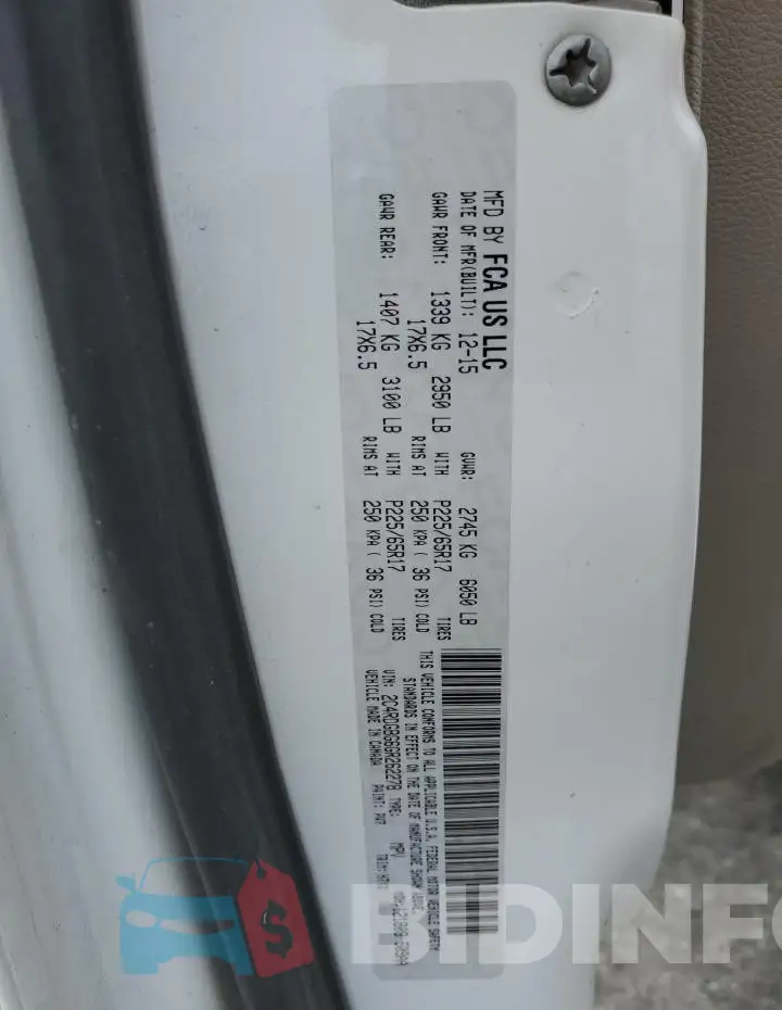 2C4RDGBG6GR262278 Photo# 13