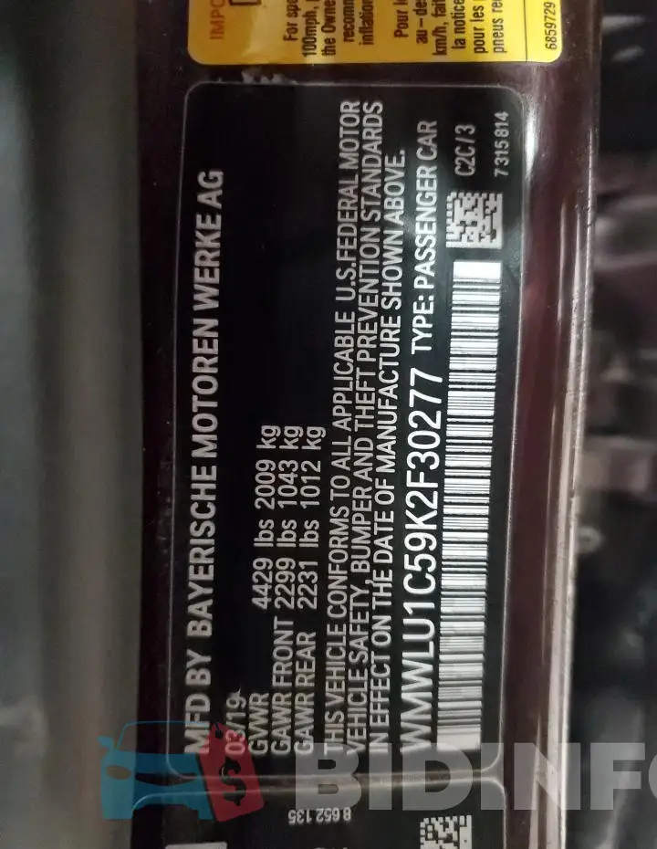 WMWLU1C59K2F30277 Photo# 13