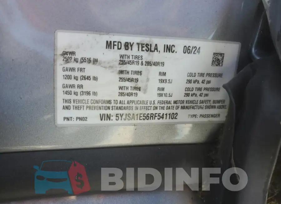 5YJSA1E56RF541102 Photo# 12