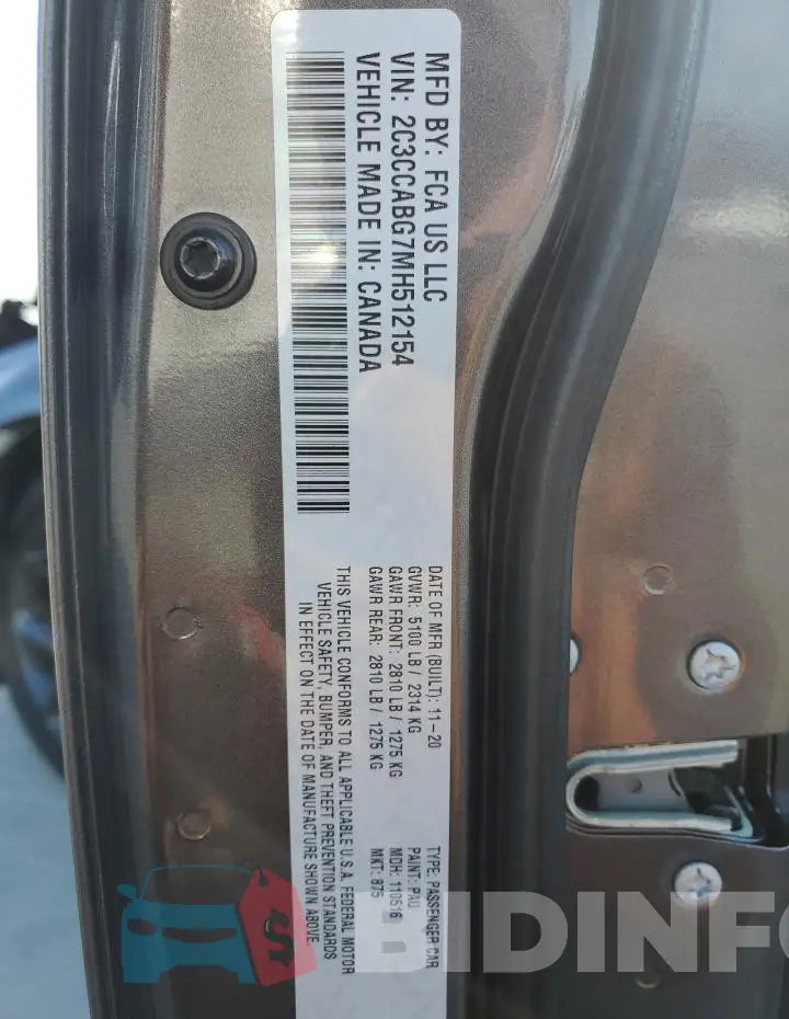 2C3CCABG7MH512154 Photo# 12