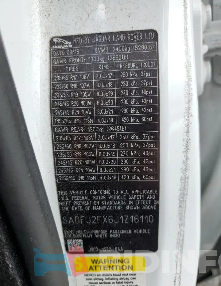 SADFJ2FX6J1Z16110 Photo# 13