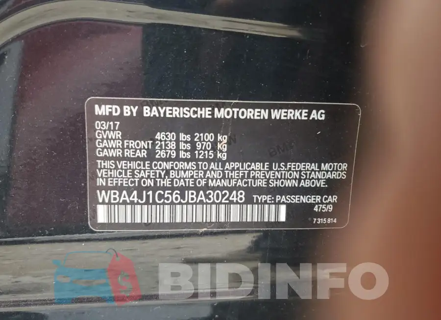 WBA4J1C56JBA30248 Photo# 13