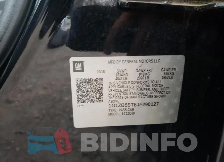 1G1ZB5ST6JF290127 Photo# 12